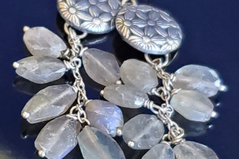 Fine and SS dangle earrings