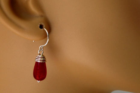 Red Power Drop Earrings