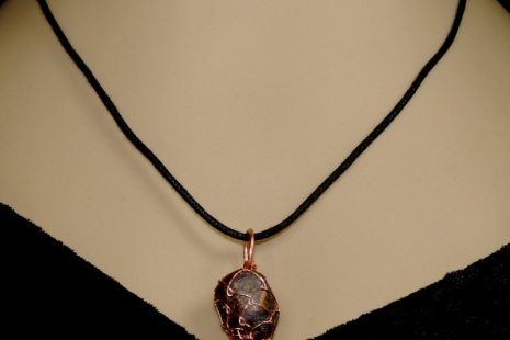 Michigan Copper Nugget Flame Painted Pendant