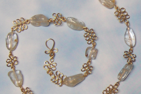 White Topaz and Gold-Filled 18" Necklace