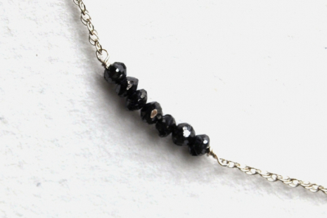 Minimalist Black Diamond Stack Necklace