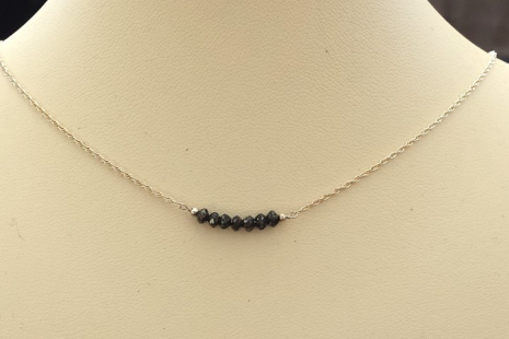 April Birthstone Rustic Diamond Necklace