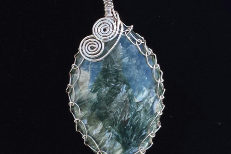 Seraphinite Angel Wing Pendant