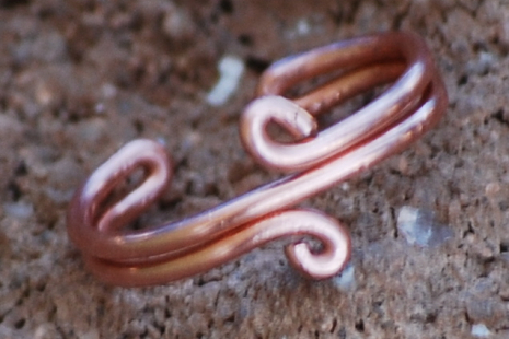 Adjustable Wide Copper Toe Ring