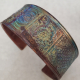 Fire painted copper cuff
