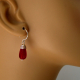 Red Power Drop Earrings
