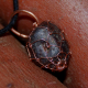 Copper Nugget Pendant Flame Painted Purple