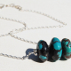 Triple Hubei Turquoise Stacked Necklace