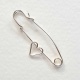 Sterling Silver Safety Pin with Heart Sterling Silver Safety Pin with Heart