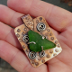 Northern California Sea Glass Antiqued Copper Pendant