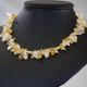 Yellow Citrine with Gold Strand Necklace Choker