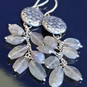 Fine and SS dangle earrings