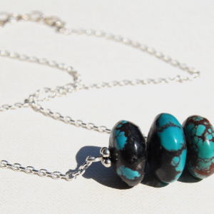 Triple Hubei Turquoise Stacked Necklace