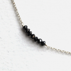 Minimalist Black Diamond Stack Necklace