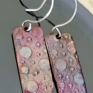 Fire painted Galaxy Earrings Handcrafted
