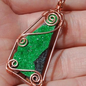Green Garnet Druzy Pendant