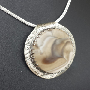 Creamy Latte Porcelain Jasper Pendant